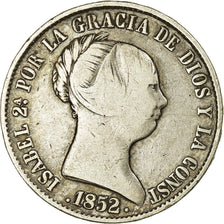 Monnaie, Espagne, Isabel II, 10 Reales, 1852, Madrid, TB+, Argent, KM:595.2
