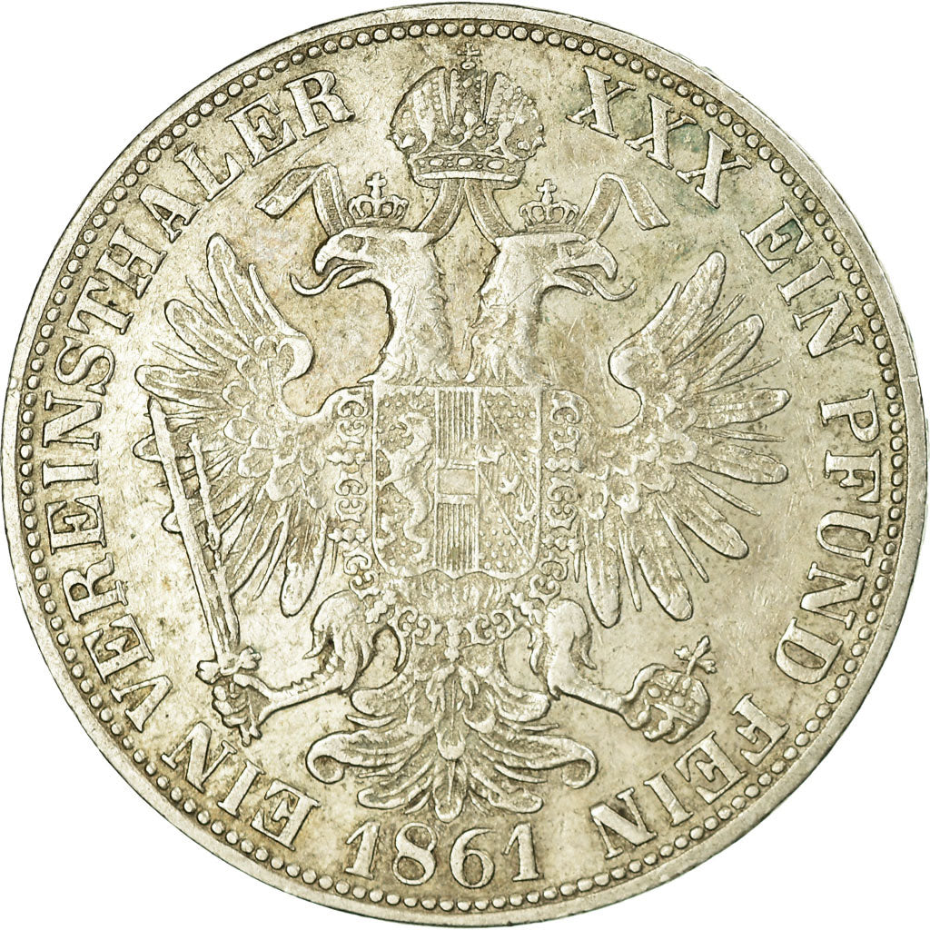Coin, Austria, Franz Joseph I, Thaler, 1861, EF(40-45), Silver, KM:2244