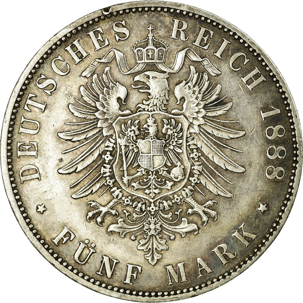 Monnaie, Etats allemands, PRUSSIA, Friedrich III, 5 Mark, 1888, Berlin, TTB+