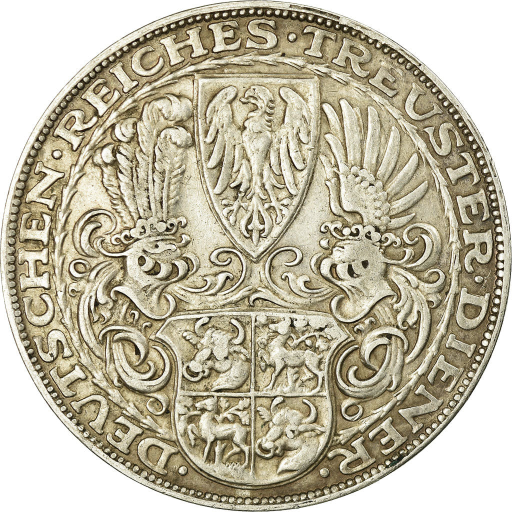 Coin, GERMANY, WEIMAR REPUBLIC, 5 Mark, 1927, Munich, EF(40-45), Silver, KM:1
