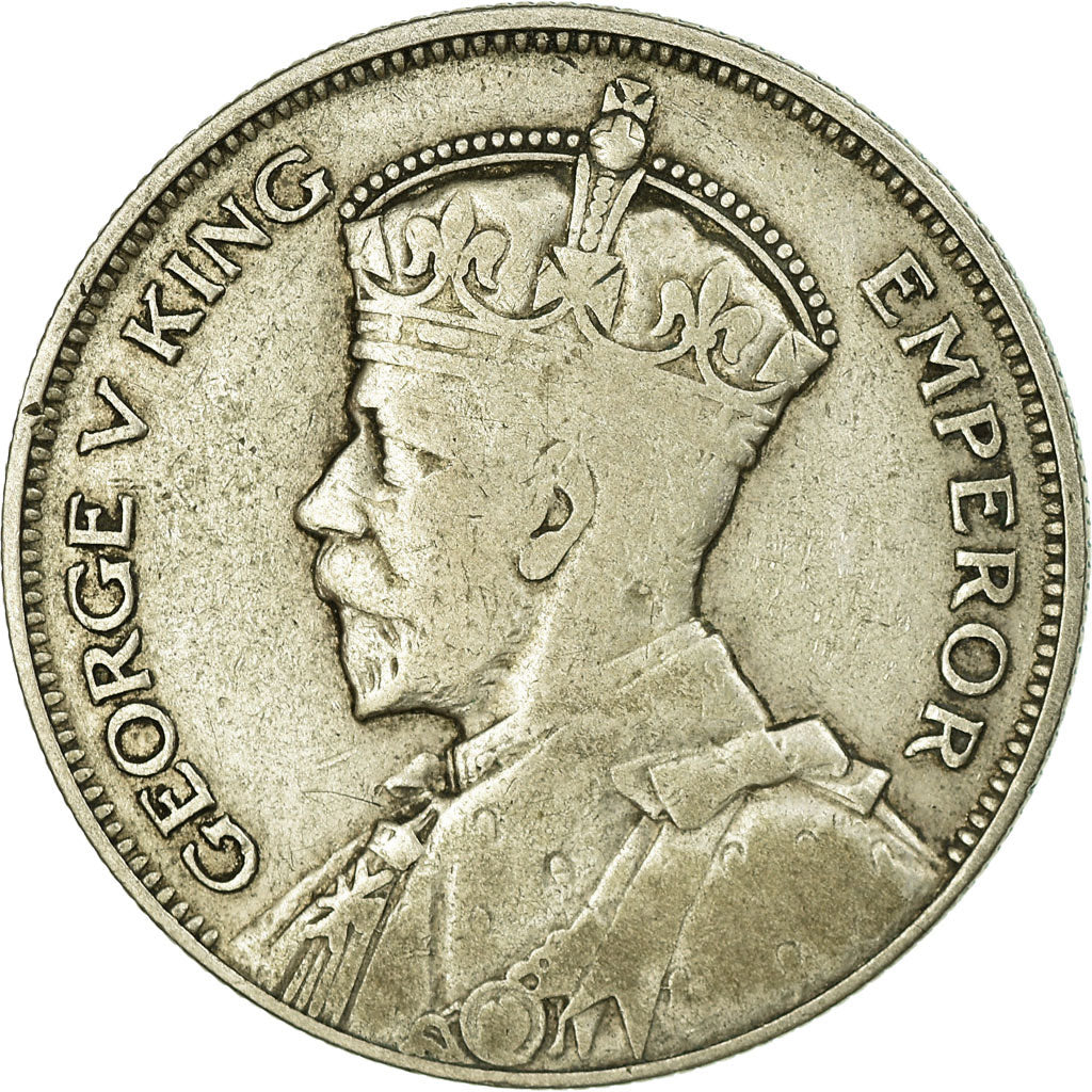Moneta, Nuova Zelanda, George V, 1/2 Crown, 1933, MB+, Argento, KM:5