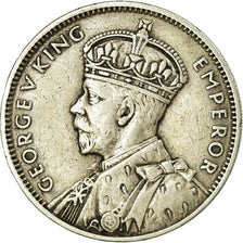 Coin, Mauritius, George V, 1/2 Rupee, 1934, EF(40-45), Silver, KM:16