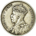Coin, Mauritius, George V, 1/2 Rupee, 1934, EF(40-45), Silver, KM:16