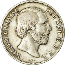 Coin, Netherlands, William III, Gulden, 1855, EF(40-45), Silver, KM:93