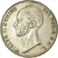 Coin, Netherlands, William II, 2-1/2 Gulden, 1847, AU(50-53), Silver, KM:69.2