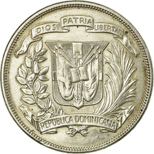 Münze, Dominican Republic, Peso, 1955, Philadelphia, SS, Silber, KM:23