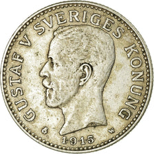 Coin, Sweden, Gustaf V, 2 Kronor, 1915, EF(40-45), Silver, KM:787