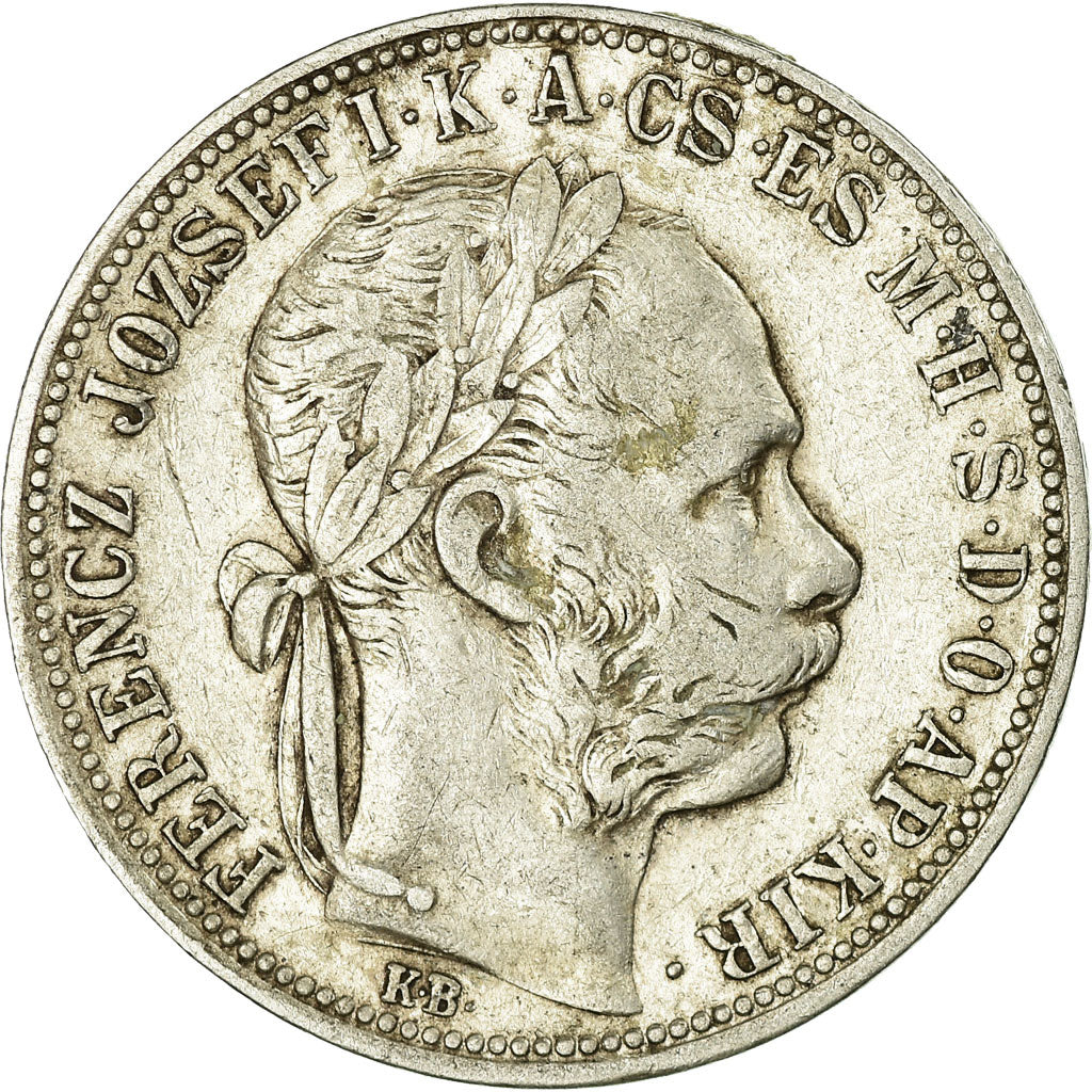 Coin, Hungary, Franz Joseph I, Forint, 1892, VF(30-35), Silver, KM:475