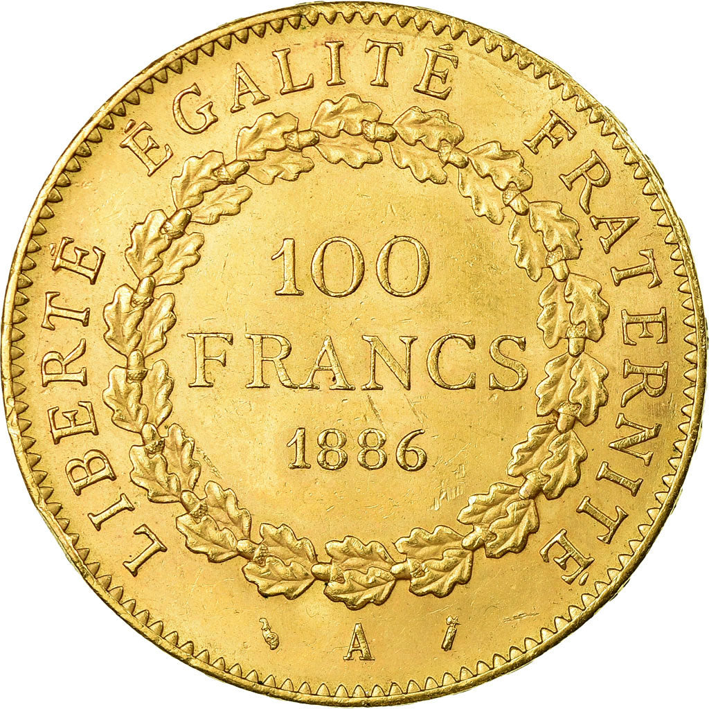 Coin, France, Génie, 100 Francs, 1886, Paris, MS(60-62), Gold, KM:832