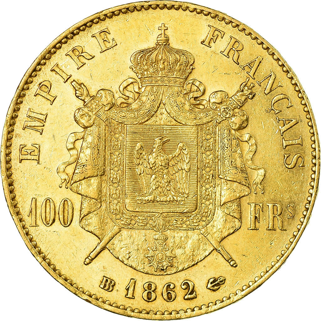 Munten, Frankrijk, Napoleon III, Napoléon III, 100 Francs, 1862, Strasbourg