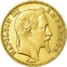 Moneta, Francia, Napoleon III, Napoléon III, 50 Francs, 1866, Strasbourg, SPL-