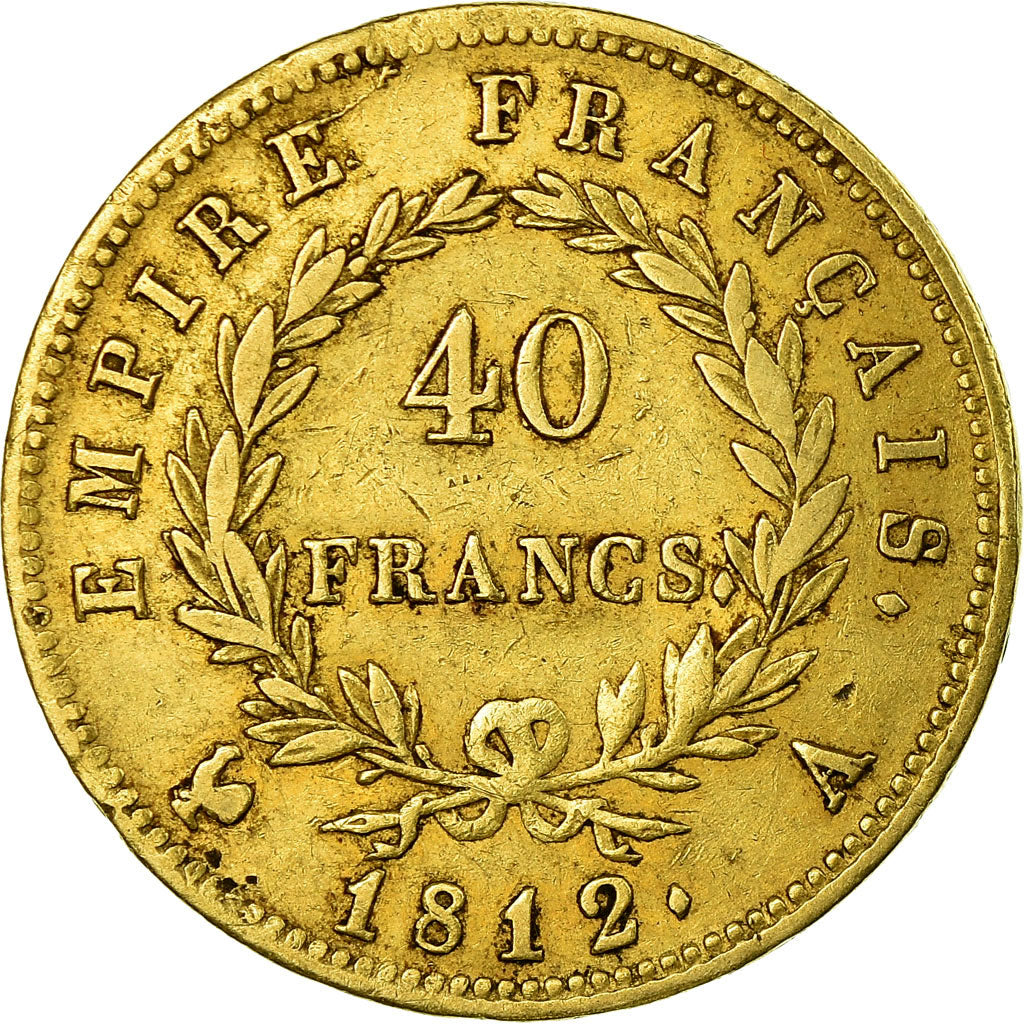 Coin, France, Napoléon I, 40 Francs, 1812, Paris, EF(40-45), Gold, KM:696.1