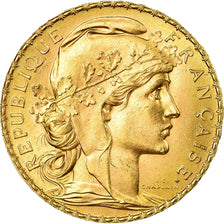 Münze, Frankreich, Marianne, 20 Francs, 1914, VZ+, Gold, KM:857, Gadoury:1064a