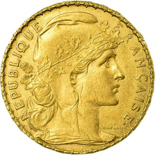 Moeda, França, Marianne, 20 Francs, 1914, AU(50-53), Dourado, KM:857