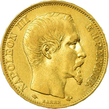 Moneda, Francia, Napoleon III, Napoléon III, 20 Francs, 1858, Paris, MBC, Oro