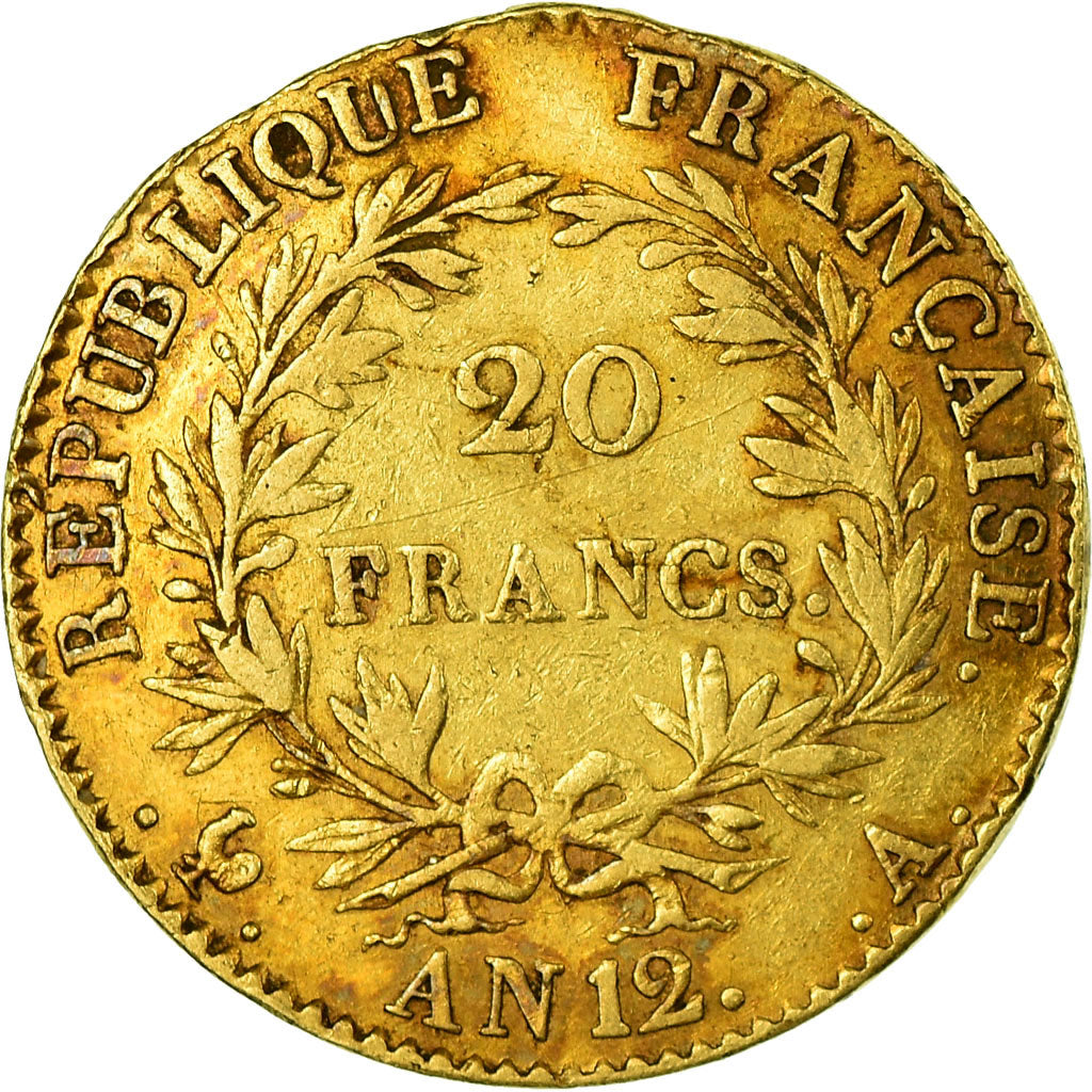 Münze, Frankreich, Napoléon I, 20 Francs, An 12 (1804), Paris, S+, Gold