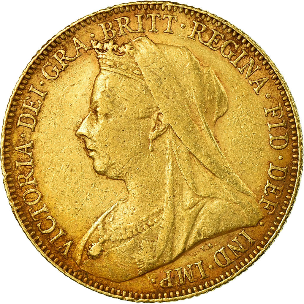 Coin, Australia, Victoria, Sovereign, 1900, Perth, EF(40-45), Gold, KM:13
