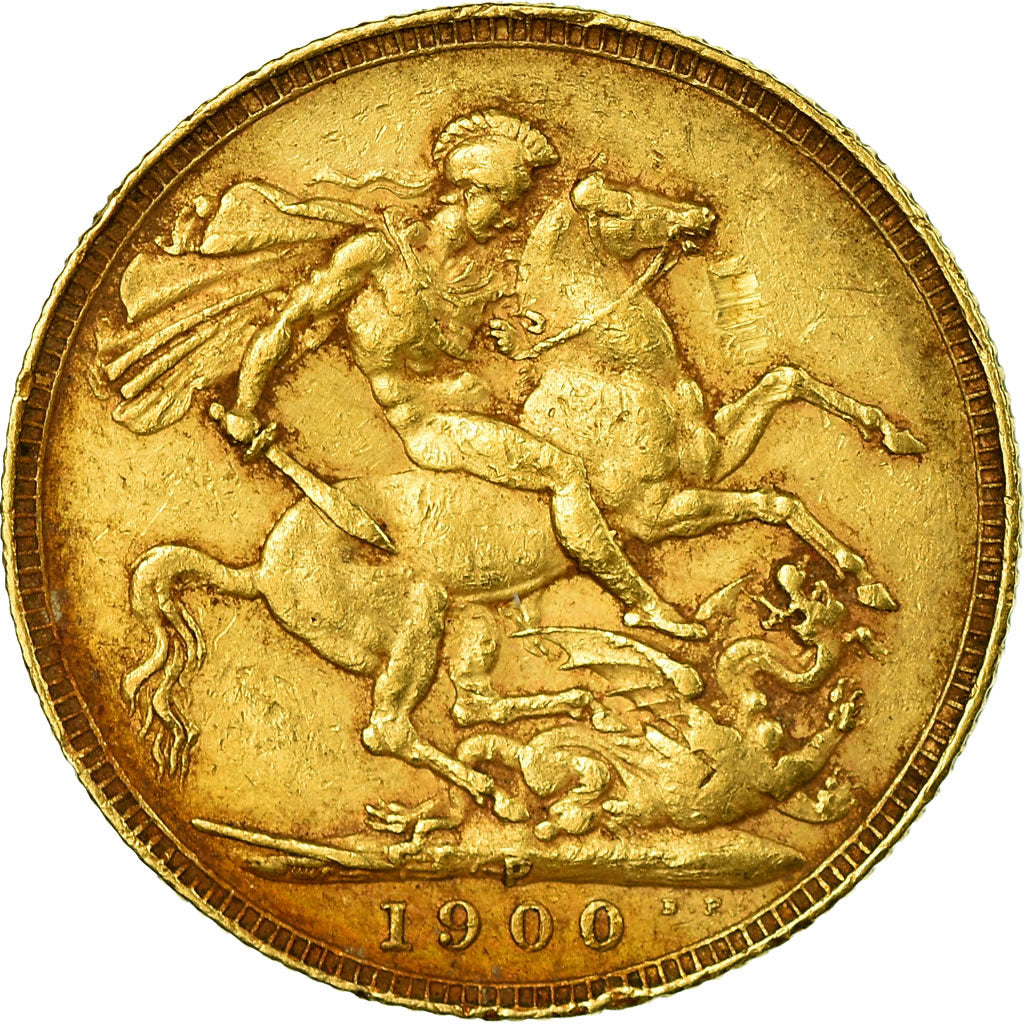 Coin, Australia, Victoria, Sovereign, 1900, Perth, EF(40-45), Gold, KM:13