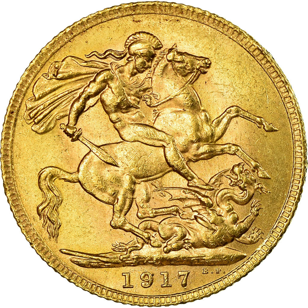 Coin, Canada, George V, Sovereign, 1917, Royal Canadian Mint, Ottawa, AU(55-58)