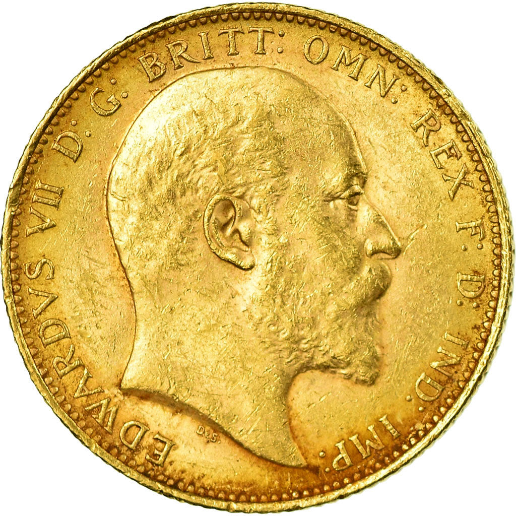 Coin, Australia, Edward VII, Sovereign, 1904, Melbourne, AU(50-53), Gold, KM:15