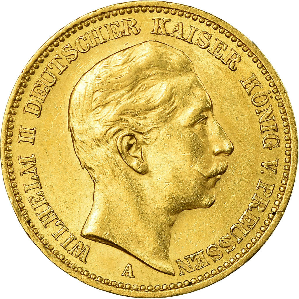 Moneda, Estados alemanes, PRUSSIA, Wilhelm II, 20 Mark, 1905, Berlin, EBC, Oro