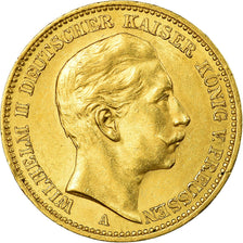 Moneda, Estados alemanes, PRUSSIA, Wilhelm II, 20 Mark, 1905, Berlin, EBC, Oro