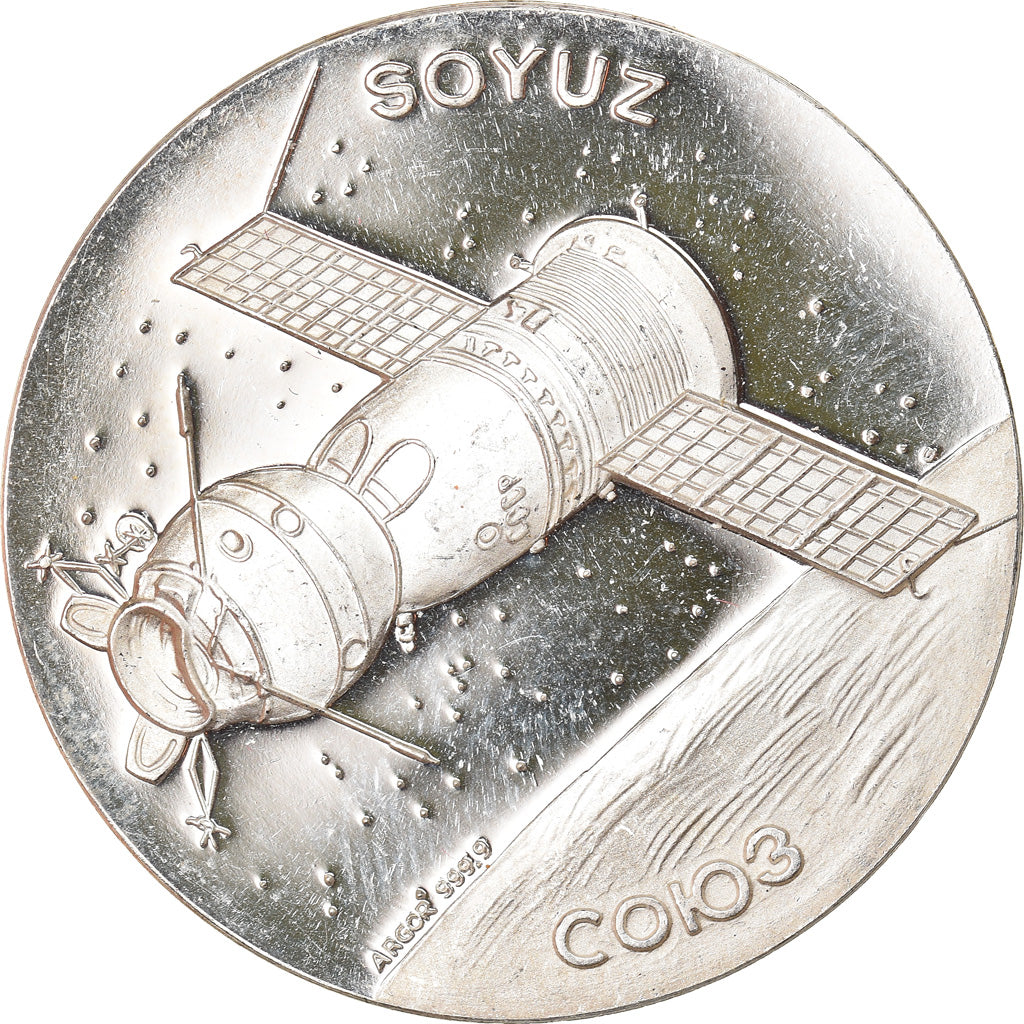 Zwitserland, Medaille, Soyuz, Sciences & Technologies, 1975, UNC-, Zilver
