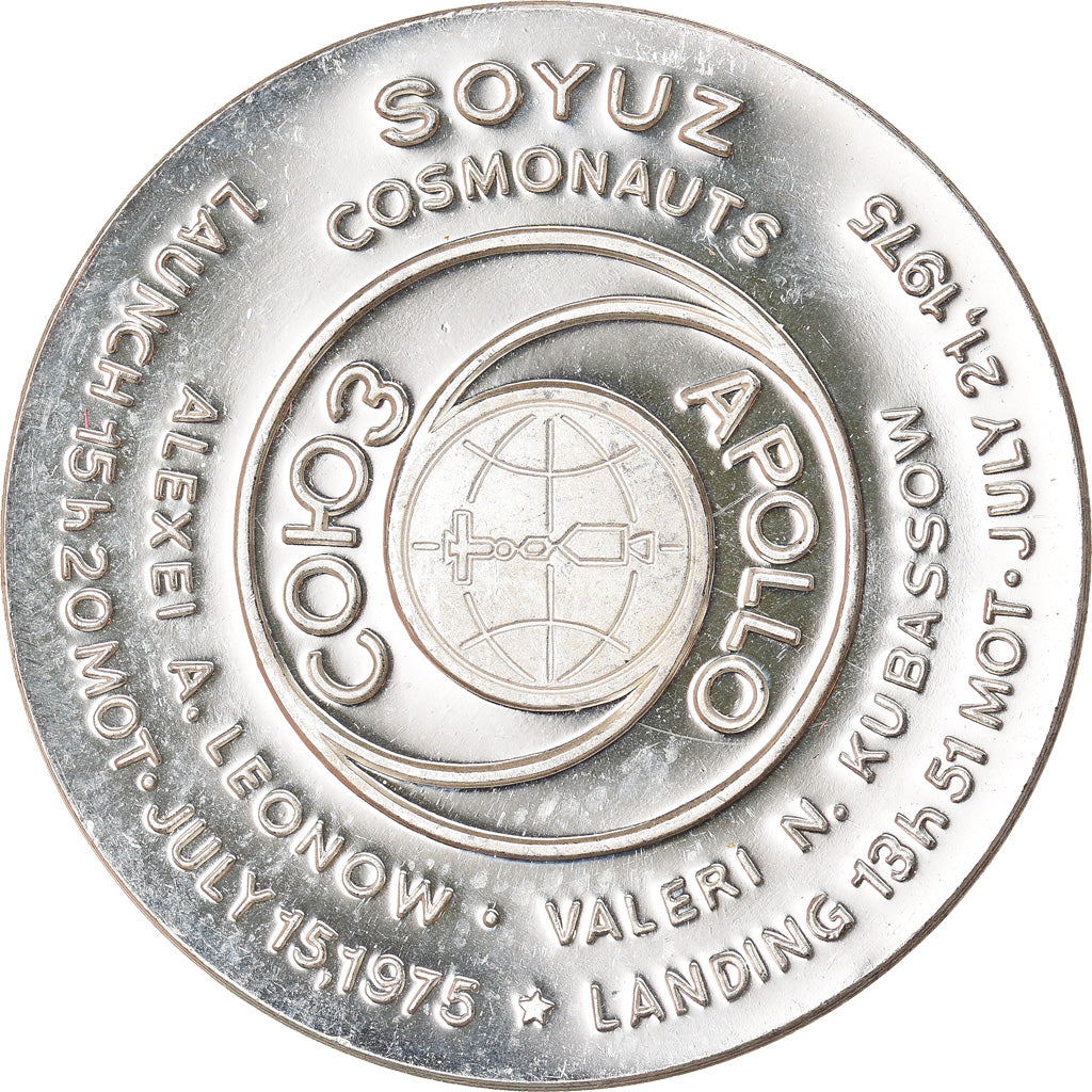 Zwitserland, Medaille, Soyuz, Sciences & Technologies, 1975, UNC-, Zilver