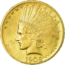 Moneta, Stati Uniti, Indian Head, $10, Eagle, 1908, U.S. Mint, Philadelphia