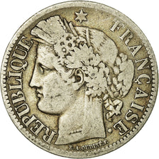 Moneta, Francja, Cérès, 2 Francs, 1850, Paris, F(12-15), Srebro, KM:760.1