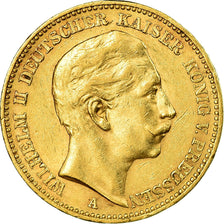 Coin, German States, PRUSSIA, Wilhelm II, 20 Mark, 1902, Berlin, AU(55-58)