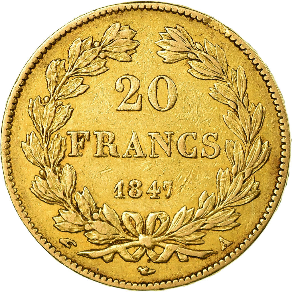 Münze, Frankreich, Louis-Philippe, 20 Francs, 1847, Paris, SS, Gold, KM:750.1