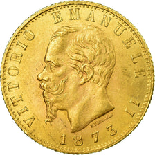 Münze, Italien, Vittorio Emanuele II, 20 Lire, 1873, Milan, VZ, Gold, KM:10.3