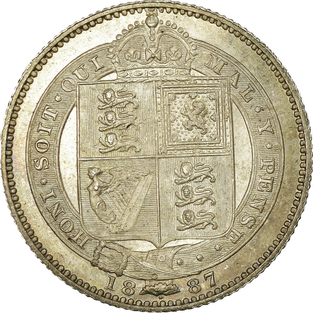 Moneta, Gran Bretagna, Victoria, Shilling, 1887, SPL, Argento, KM:761