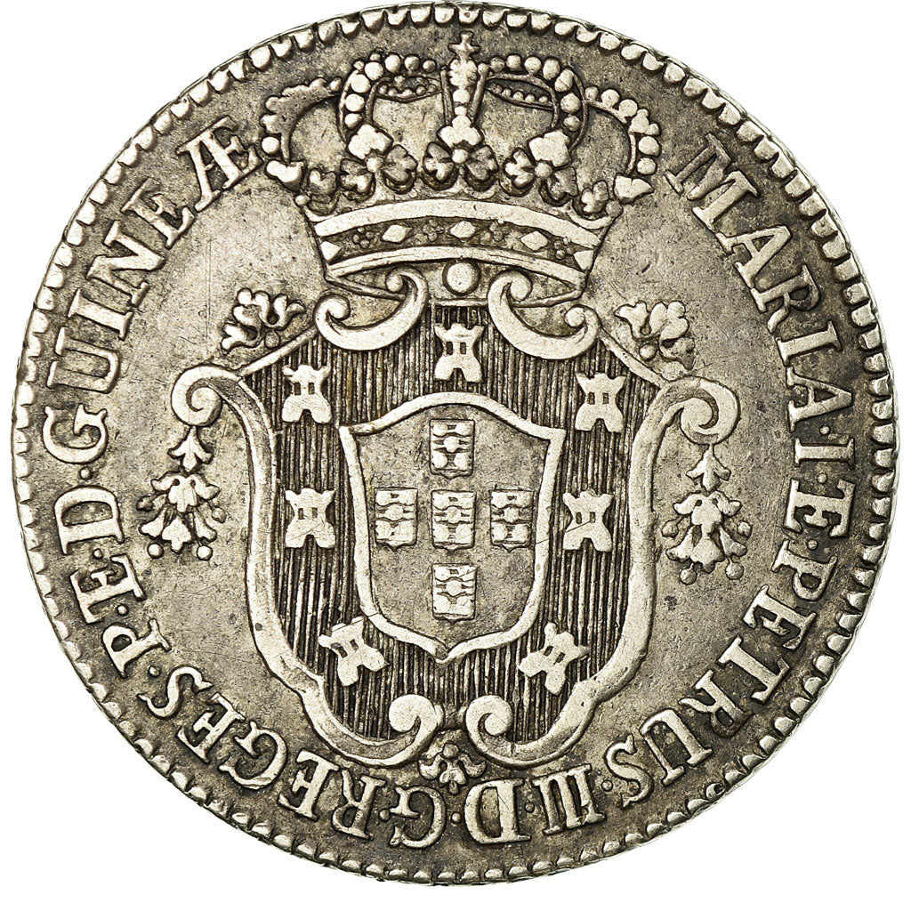 Coin, Angola, 8 Macutas, 1783, AU(55-58), Silver, KM:23
