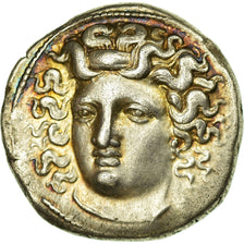 Coin, Thessaly, Larissa, Kyme, Amazon, Drachm, Larissa, AU(55-58), Silver