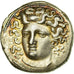 Coin, Thessaly, Larissa, Kyme, Amazon, Drachm, Larissa, AU(55-58), Silver