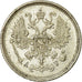 Coin, Russia, Nicholas II, 10 Kopeks, 1885, Saint-Petersburg, MS(63), Silver