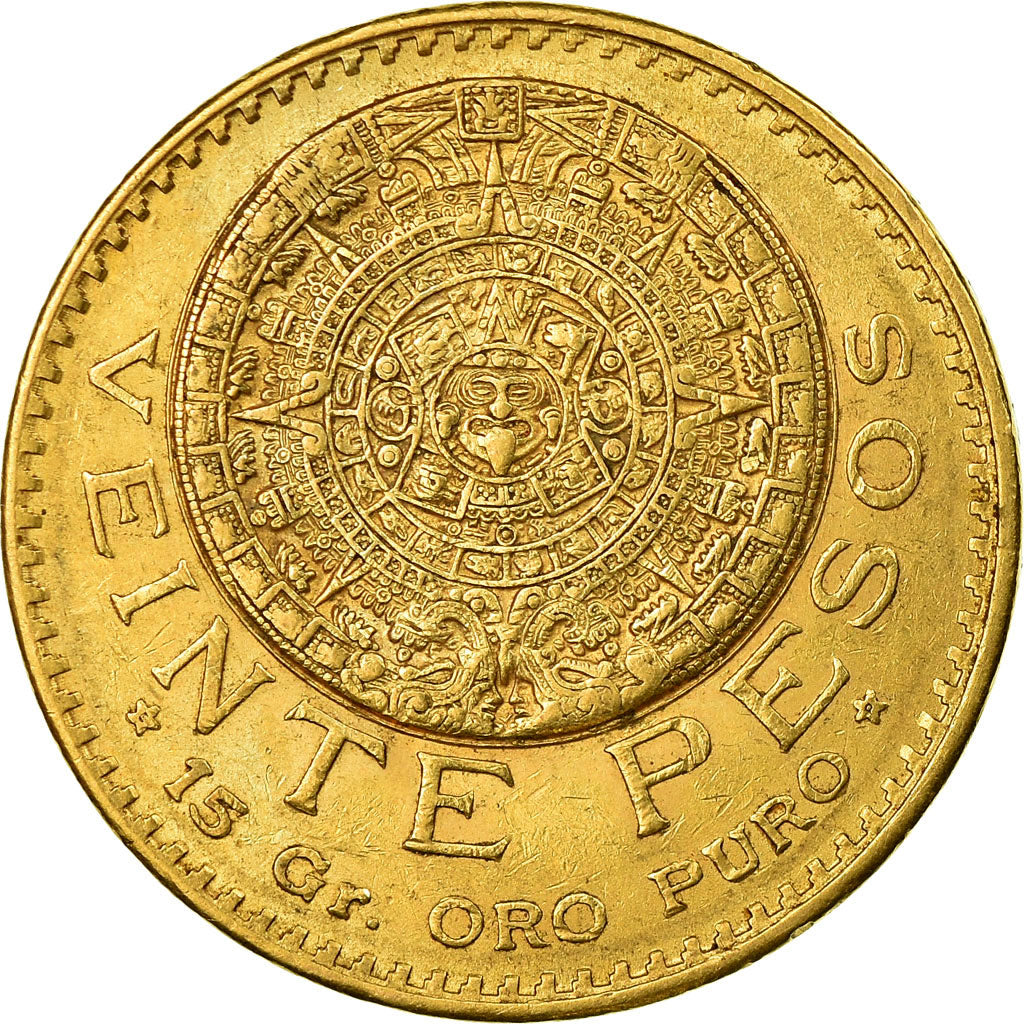 Moneda, México, 20 Pesos, 1918, Mexico City, MBC, Oro, KM:478