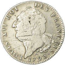 Munten, Frankrijk, Écu de 6 livres françois, ECU, 6 Livres, 1793, Orléans