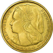 Moeda, França, 20 Francs, 1950, Paris, ENSAIO, MS(63), Cobre-Alumínio