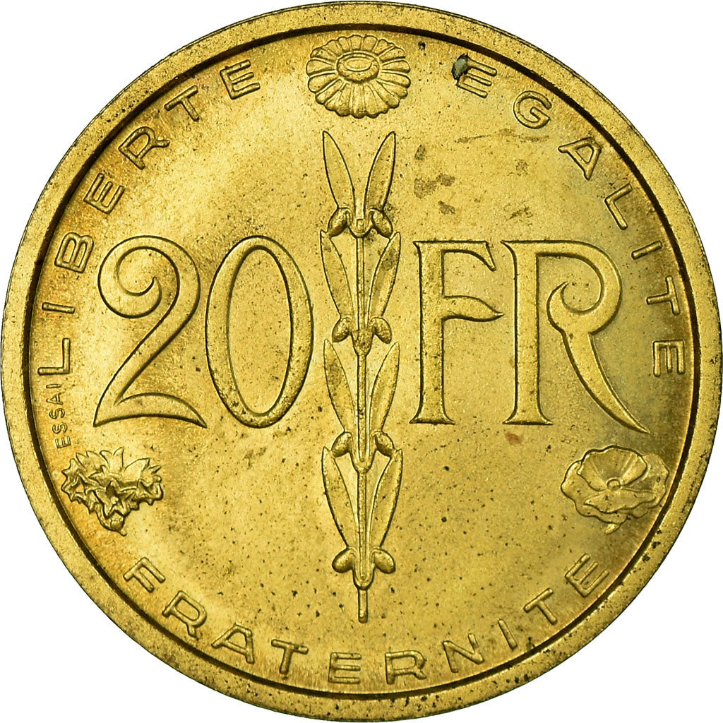 Münze, Frankreich, 20 Francs, 1950, Paris, ESSAI, UNZ, Cupro-Aluminium