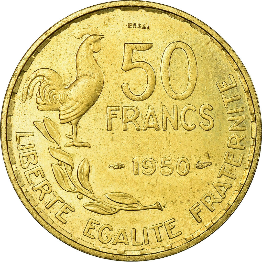 Coin, France, Guiraud, 50 Francs, 1950, Paris, ESSAI, MS(60-62)