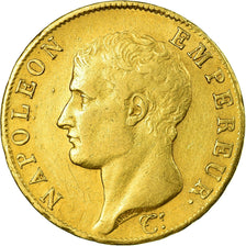 Coin, France, Napoléon I, 40 Francs, 1806, Paris, VF(20-25), Gold, KM:675.1