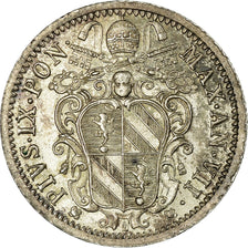 Munten, Italiaanse staten, PAPAL STATES, Pius IX, 10 Baiocchi, 1853, Roma, PR