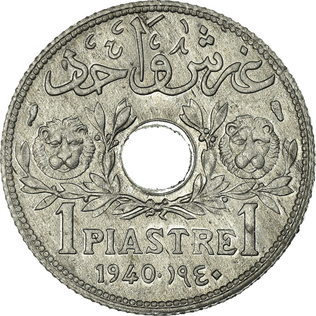 Coin, Lebanon, Piastre, 1940, Paris, MS(63), Zinc, KM:3a, Lecompte:16