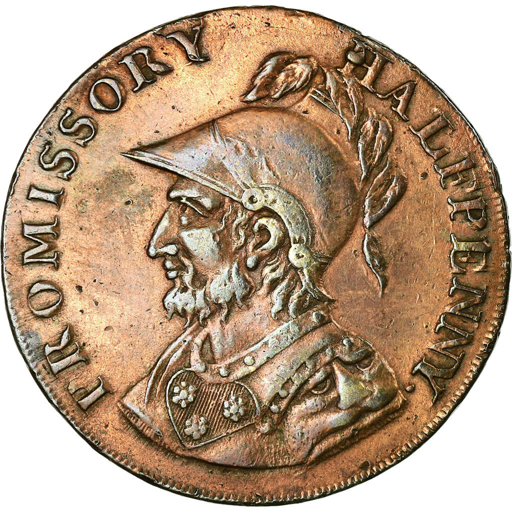 Coin, Great Britain, Hampshire, Halfpenny Token, 1794, Southampton, AU(55-58)