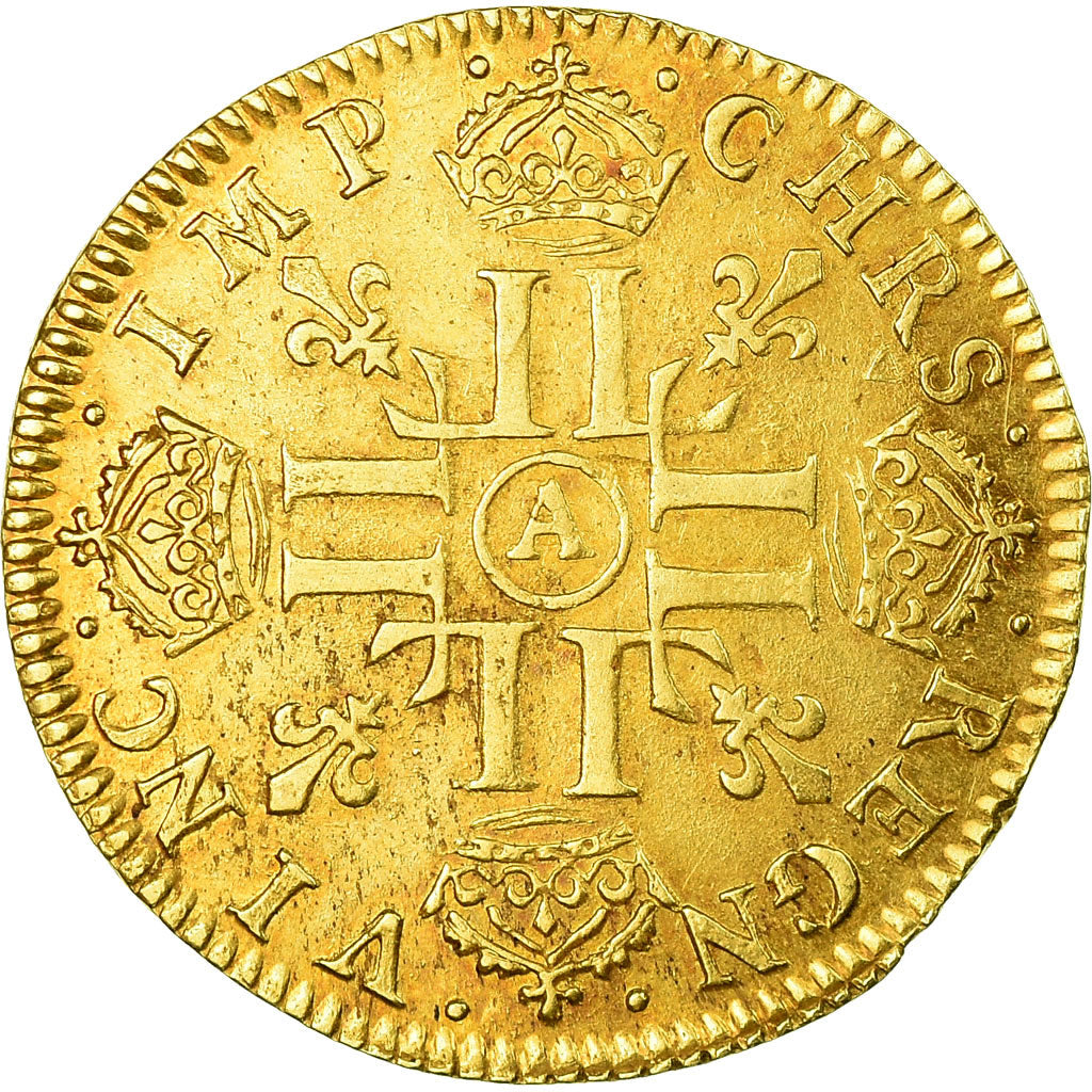 Münze, Frankreich, Louis XIV, Louis d'or à la mèche longue, Louis d'Or, 1651