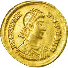 Coin, Honorius, Solidus, 395-402, Milan, AU(50-53), Gold, RIC:1206C