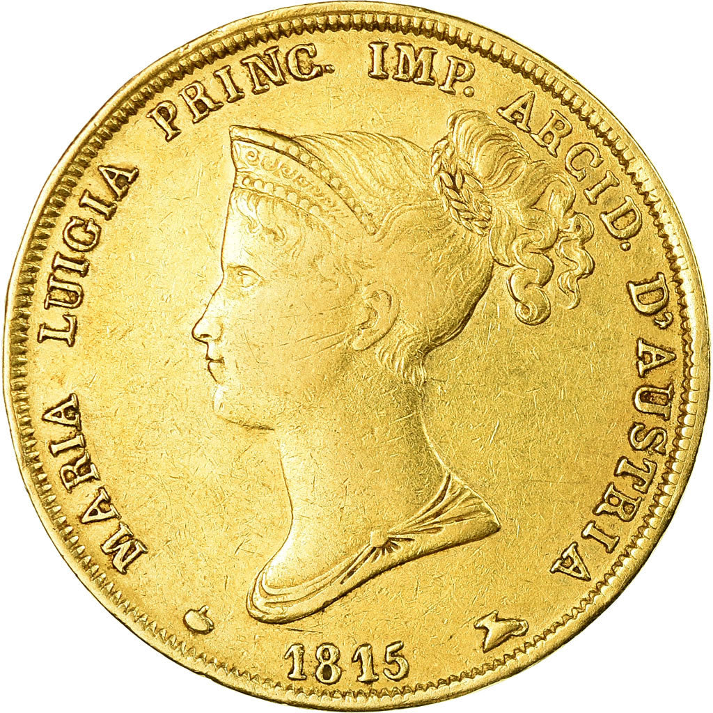 Coin, ITALIAN STATES, PARMA, Maria Luigia, 40 Lire, 1815, Parma, VF(30-35)